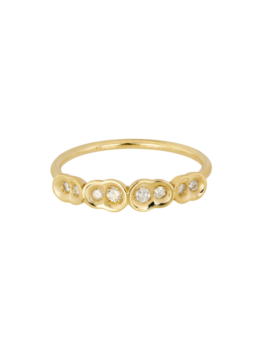 White diamond Obi Flow no.8 Ring